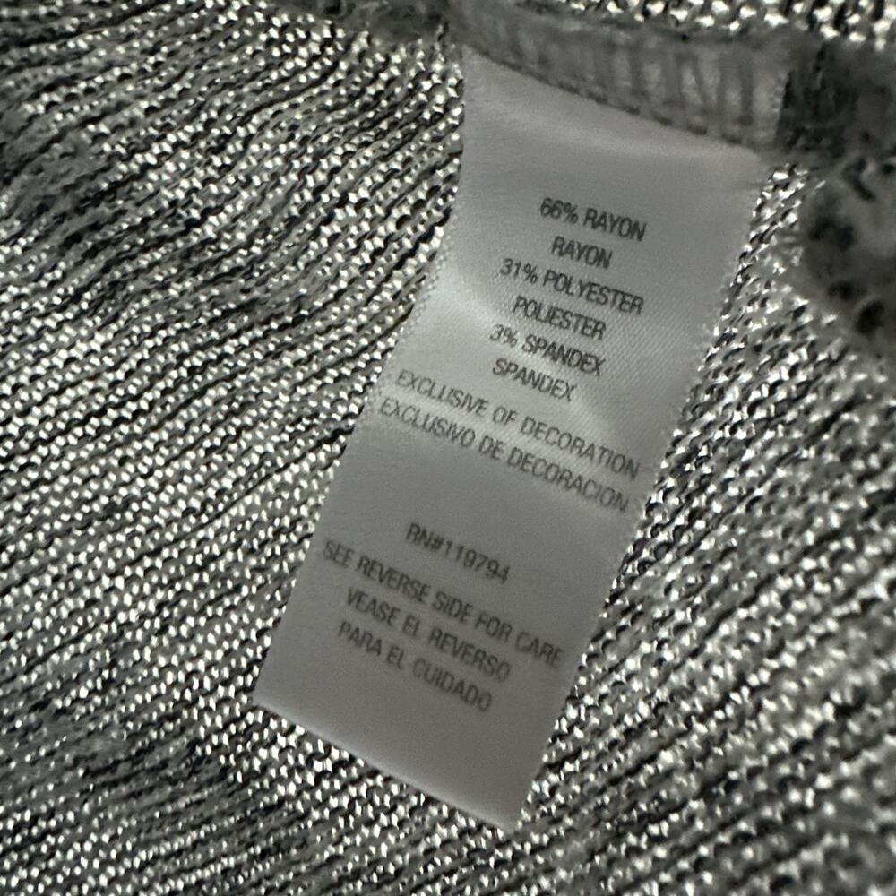 Energe World Wear Women's Grey V-Neck Large Stretch Casual Embroidere 3/4 sleeve - Picture 5 of 6